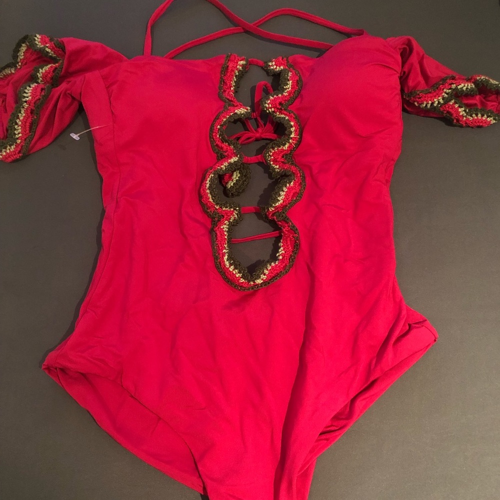 NWT BECCA Fuchsia One Piece